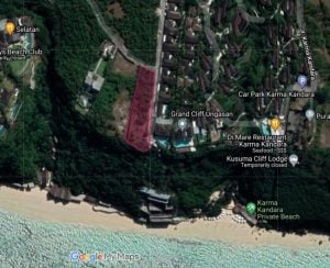 Dijual Tanah Pinggir Tebing Cliff Front di Karma Kandara