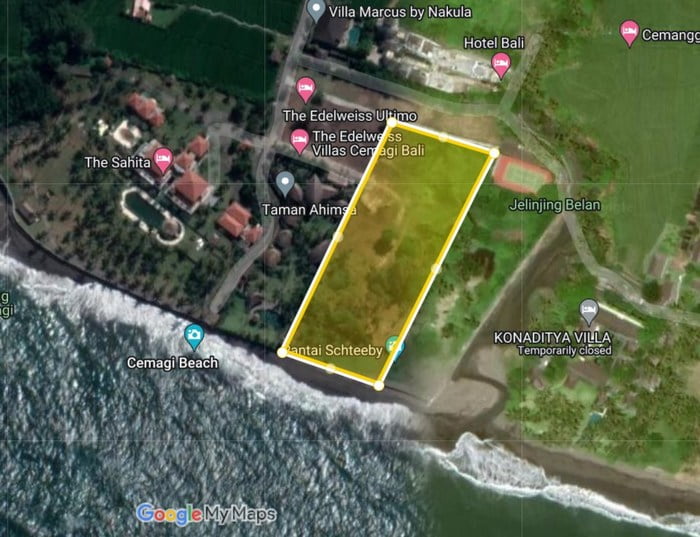 Dijual tanah pinggir pantai di cemagi bali