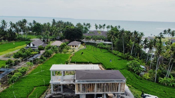 villa view laut dijual di cemagi