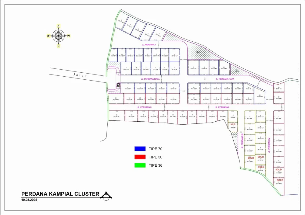 Blok Plan Perdana Kampial Cluster Nusa Dua