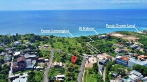 Dijual Tanah Jalan Pantai Bingin Indah II ocean view