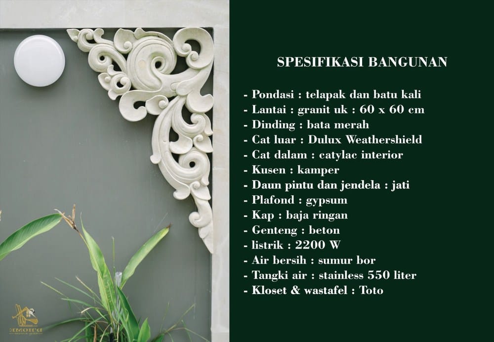 Spesifikasi Bahan bangunan Jayaning Suli Residence