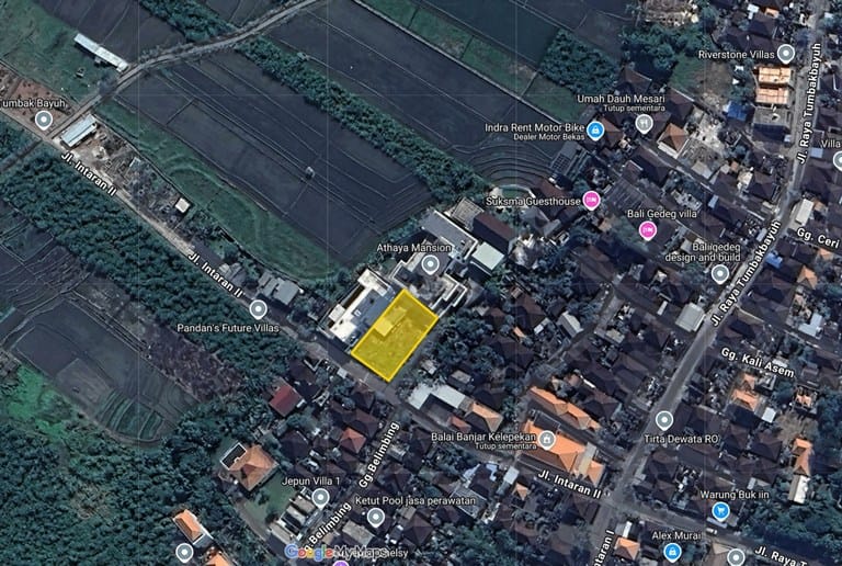 dijual tanah jalan intaran tumbak bayuh