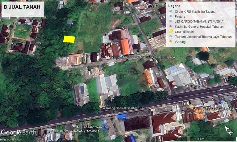Dijual Tanah Jalan Seruni By Pass Kediri Tabanan