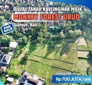 Dijual Tanah Kavling di Singakerta Ubud Dekat Monkey Forest
