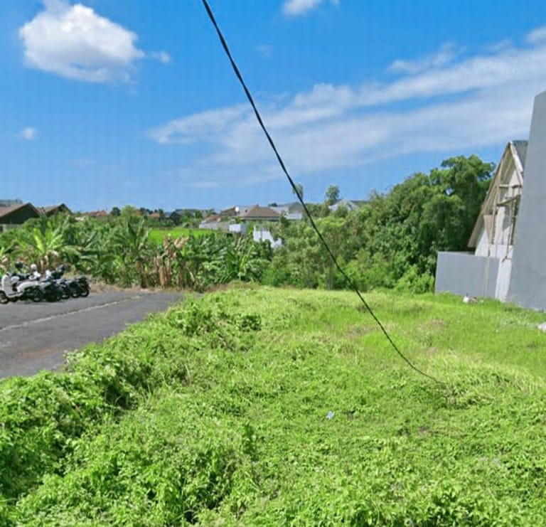 Land for sale in Canggu with rice field view