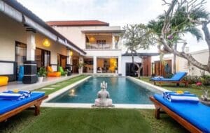 rice field view villa for sale in Pererenan Bali