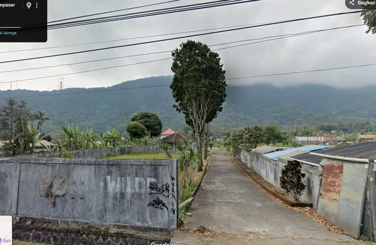 Tanah dijual di Bedugul pinggir jalan raya utama dekat Bali Handara Golf, cocok untuk pembangunan hotel atau villa komersial dengan pemandangan bukit.