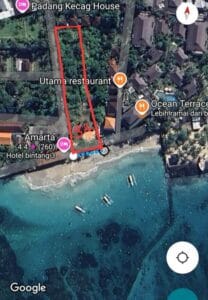 Tanah dijual dekat Candi Beach Resort Bali