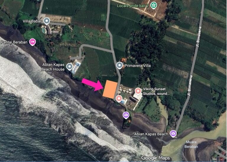 Jual Tanah Los Pantai Abian Kapas Beraban Tabanan 850 m2