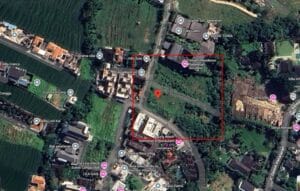 Tanah dijual di Jalan Dalem Penataran Pererenan dengan pemandangan sungai yang asri dan akses jalan lebar 6 meter untuk pembangunan villa mewah.