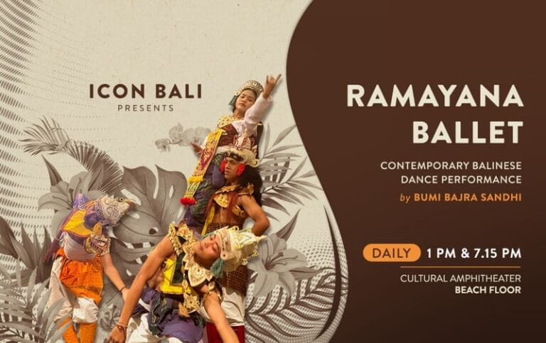 pertunjukan di Icon Bali Mall Ramayana ballet contemporary Balinese dance performace by bumu bajra sandhi