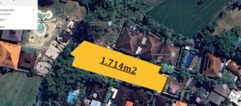 Jual tanah di Umalas Tunon seluas 17 are strategis dekat Villa Joty dan Umalas Living Bali.