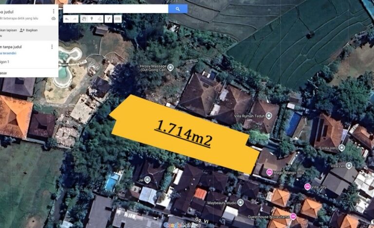 Jual tanah di Umalas Tunon seluas 17 are strategis dekat Villa Joty dan Umalas Living Bali.