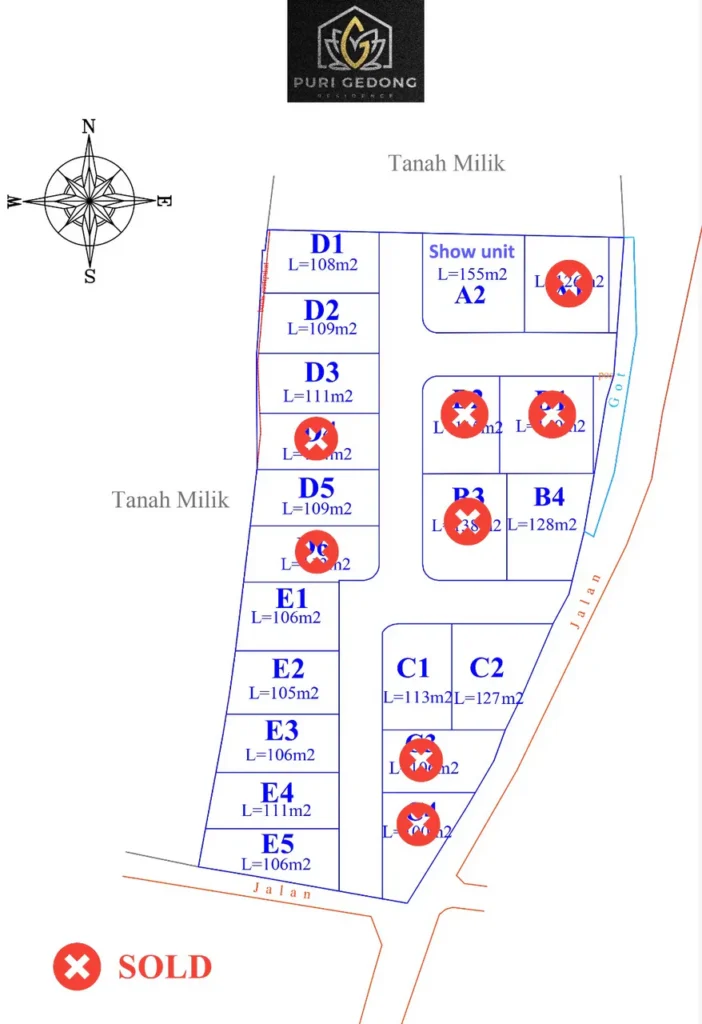 Stok unit puri gedong residence jimbaran 16 april 2026