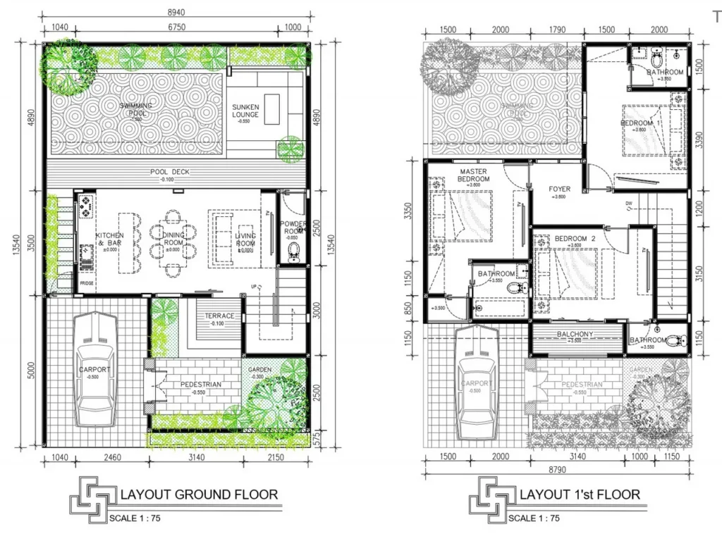 Layout Villa Serenity Bliss Nusa Dua