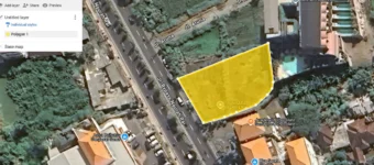 Tanah komersial dijual di Bypass Sanur area premium Bali.