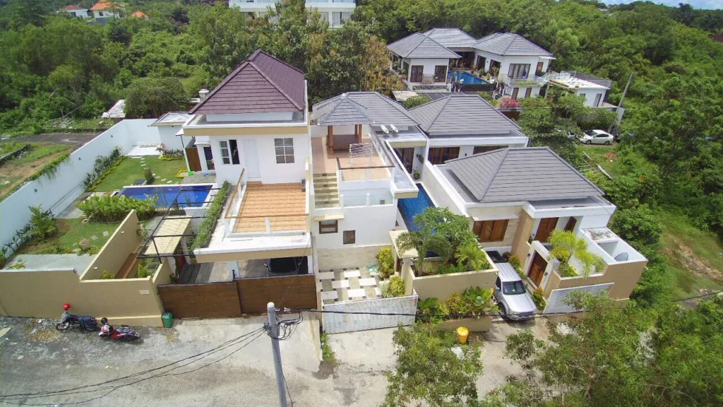 Kamar tidur minimalis mewah di komplek Villa Aisis Pecatu