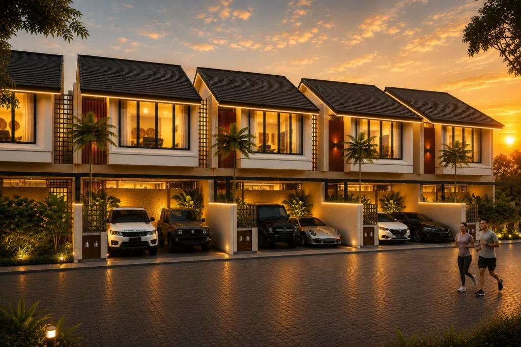 Fasad rumah modern tropis minimalis Bhumi Kuta Heritage Bali
