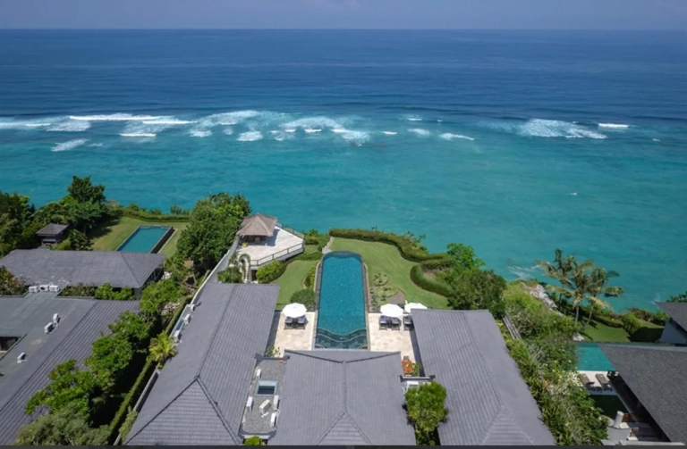 Pemandangan ocean view dari villa Pandawa