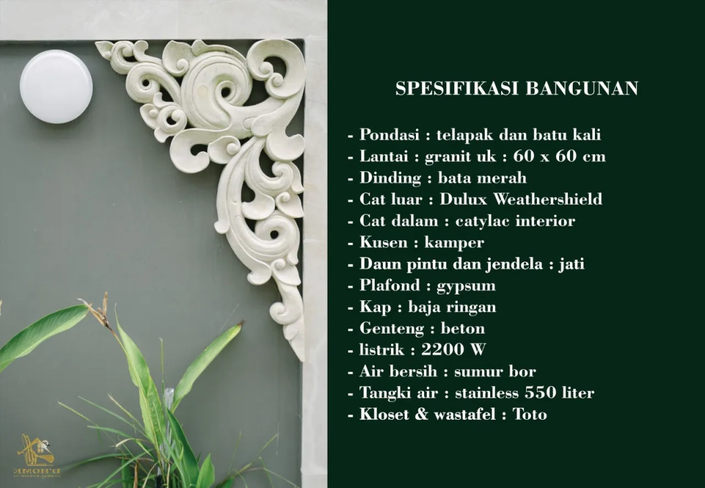 Spesifikasi Vijaya sanur residence