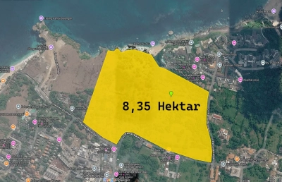 jual tanah cliff front pantai balangan 8 hektar