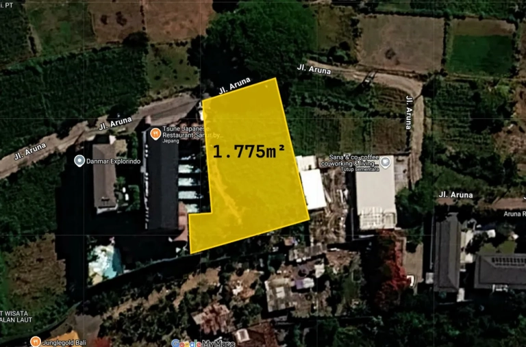 Dijual Tanah Jalan Aruna Sanur 300 meter Dari Pelabuhan Sanur